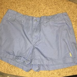 Ralph Lauren blue shorts, yellow label size 8
